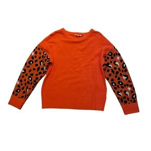 THML Orange Print Sweater - Medium